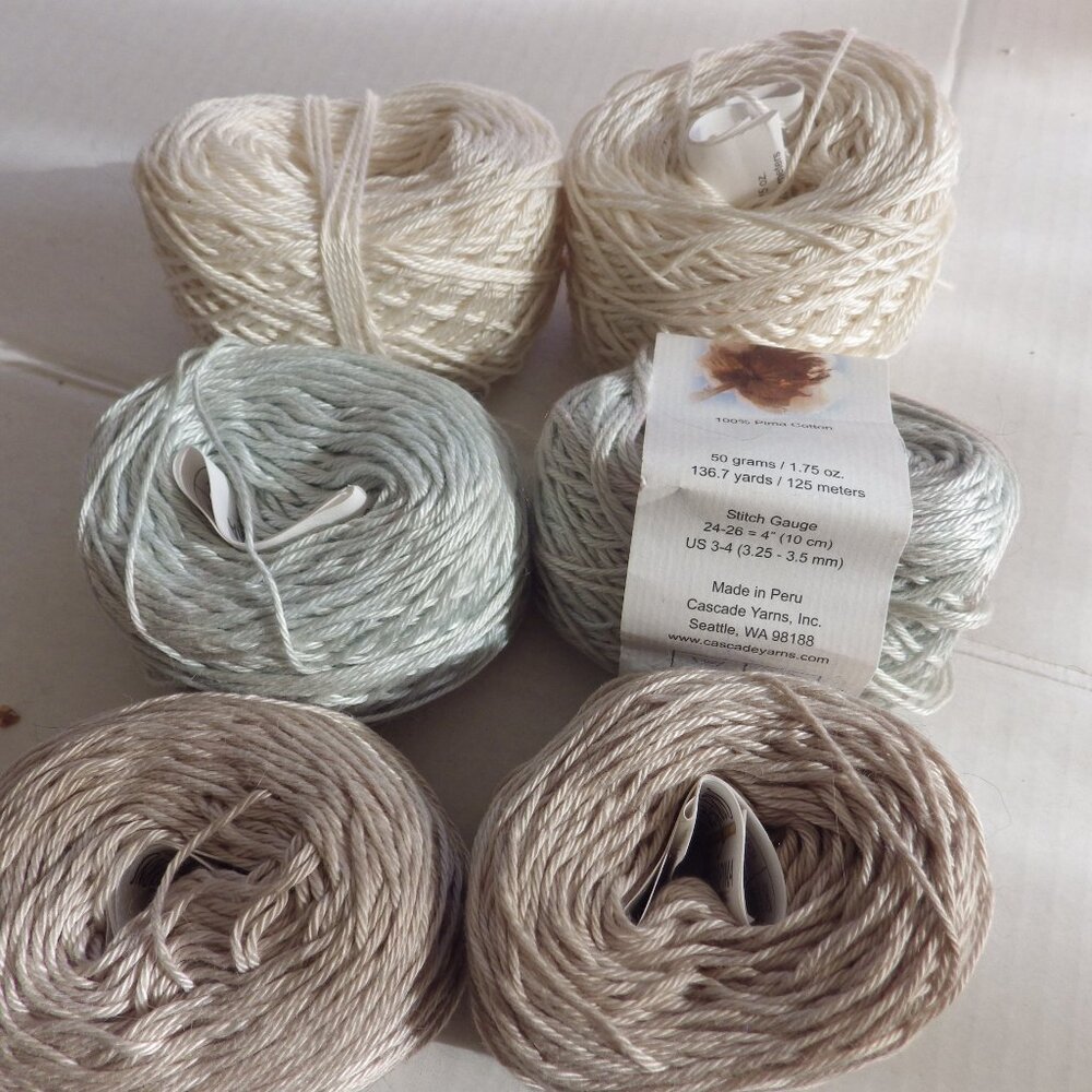 6 Skeins Cascade Yarns/ Ultra Pima/
